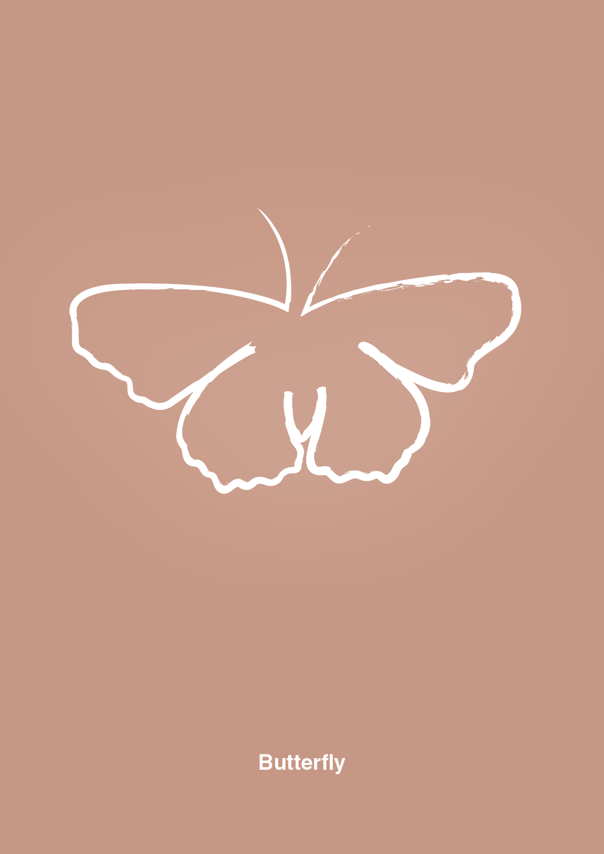 plakat: sommerfugl - powder-Tegning-A1two3