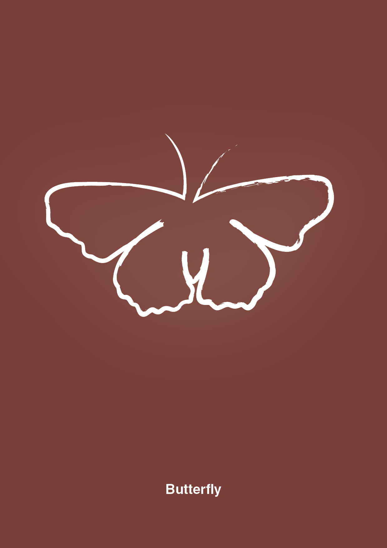 plakat: sommerfugl - red pepper-Tegning-A1two3