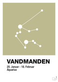 plakat: stjernebillede vandmanden - back to nature-Stjernetegn-A1two3