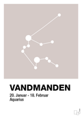 plakat: stjernebillede vandmanden - broken beige-Stjernetegn-A1two3
