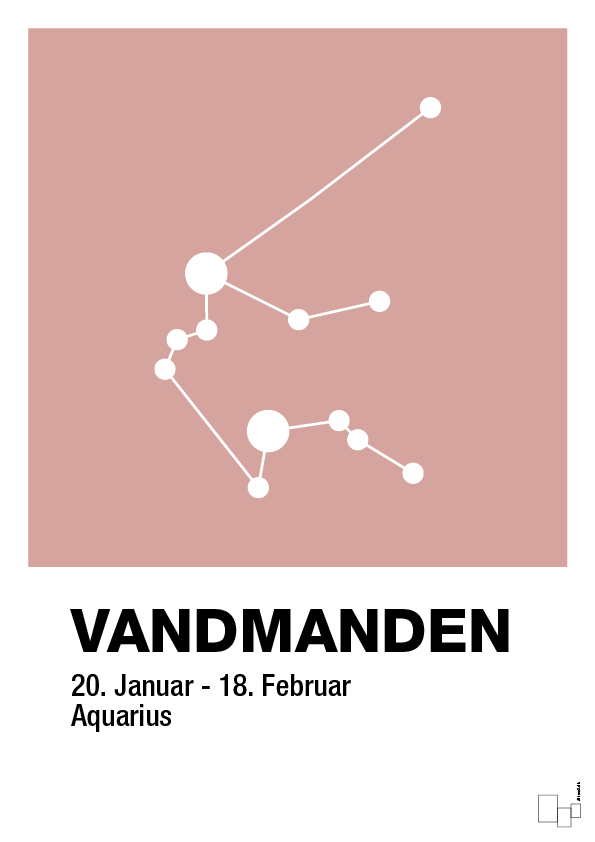 plakat: stjernebillede vandmanden - bubble shell-Stjernetegn-A1two3