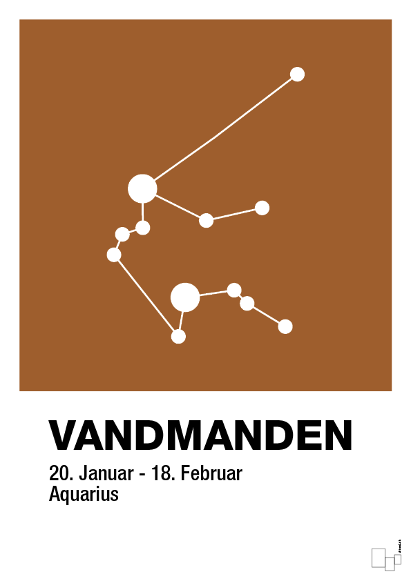 plakat: stjernebillede vandmanden - cognac-Stjernetegn-A1two3