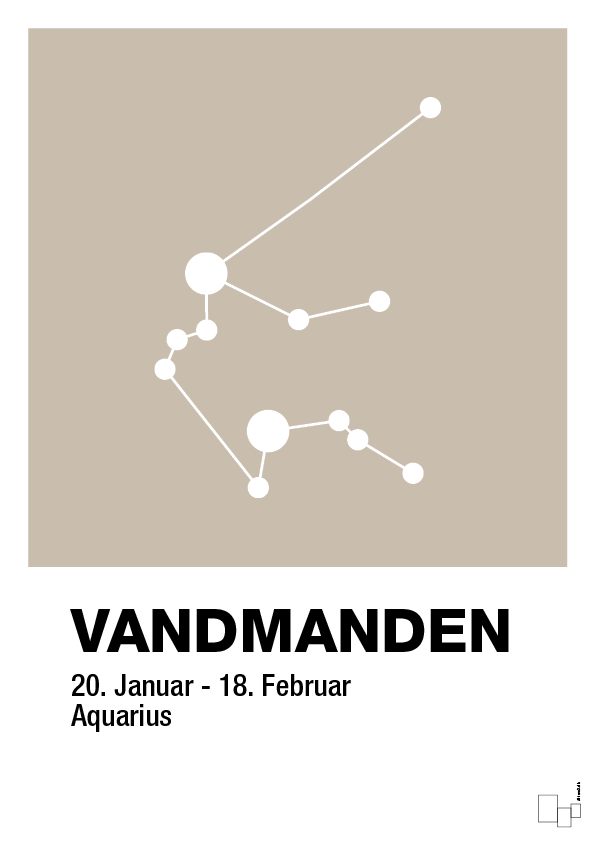 plakat: stjernebillede vandmanden - creamy mushroom-Stjernetegn-A1two3