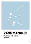 plakat: stjernebillede vandmanden - heavenly blue-Stjernetegn-A1two3