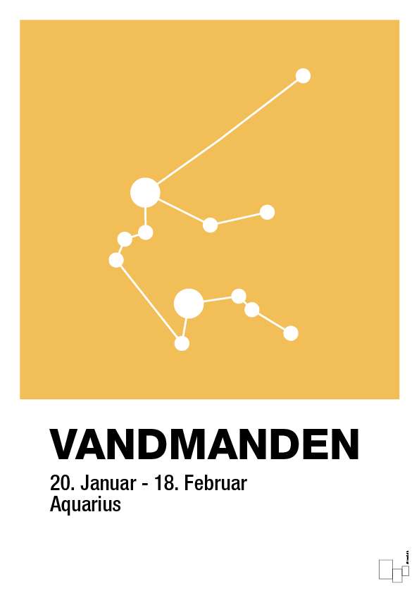 plakat: stjernebillede vandmanden - honeycomb-Stjernetegn-A1two3