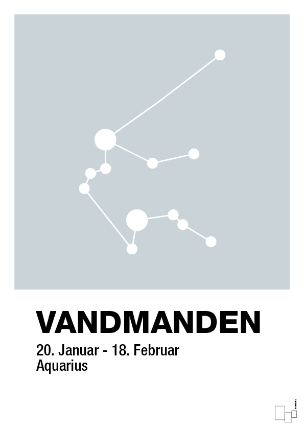 plakat: stjernebillede vandmanden - light drizzle-Stjernetegn-A1two3