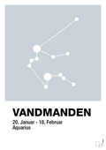 plakat: stjernebillede vandmanden - light drizzle-Stjernetegn-A1two3