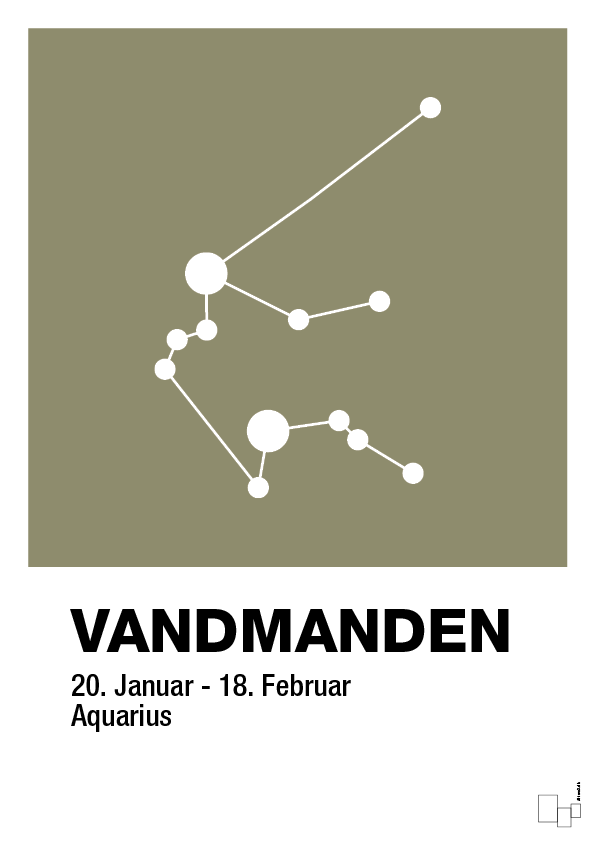plakat: stjernebillede vandmanden - misty forrest-Stjernetegn-A1two3