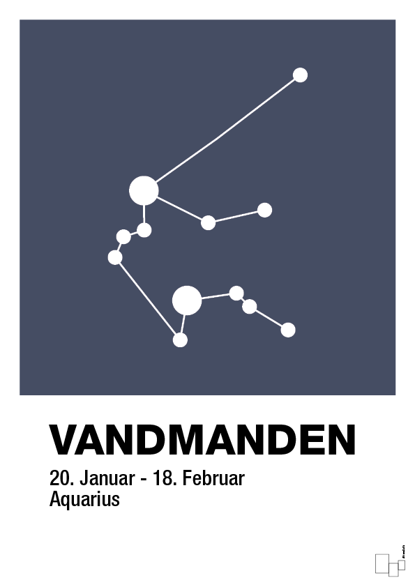 Stjernebillede vandmanden - petrol-Stjernetegn-A1two3