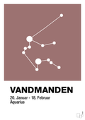 plakat: stjernebillede vandmanden - plum-Stjernetegn-A1two3