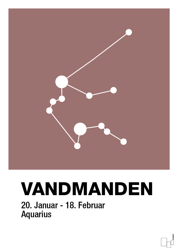 plakat: stjernebillede vandmanden - plum-Stjernetegn-A1two3