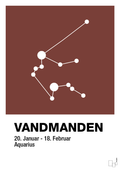 plakat: stjernebillede vandmanden - red pepper-Stjernetegn-A1two3
