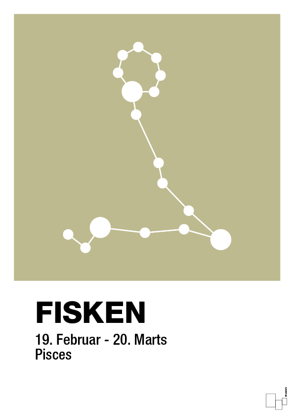plakat: stjernebillede fisken - back to nature-Stjernetegn-A1two3