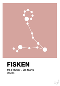 plakat: stjernebillede fisken - bubble shell-Stjernetegn-A1two3