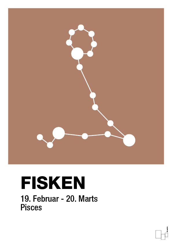 plakat: stjernebillede fisken - cider spice-Stjernetegn-A1two3