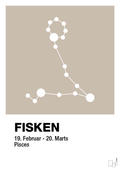plakat: stjernebillede fisken - creamy mushroom-Stjernetegn-A1two3