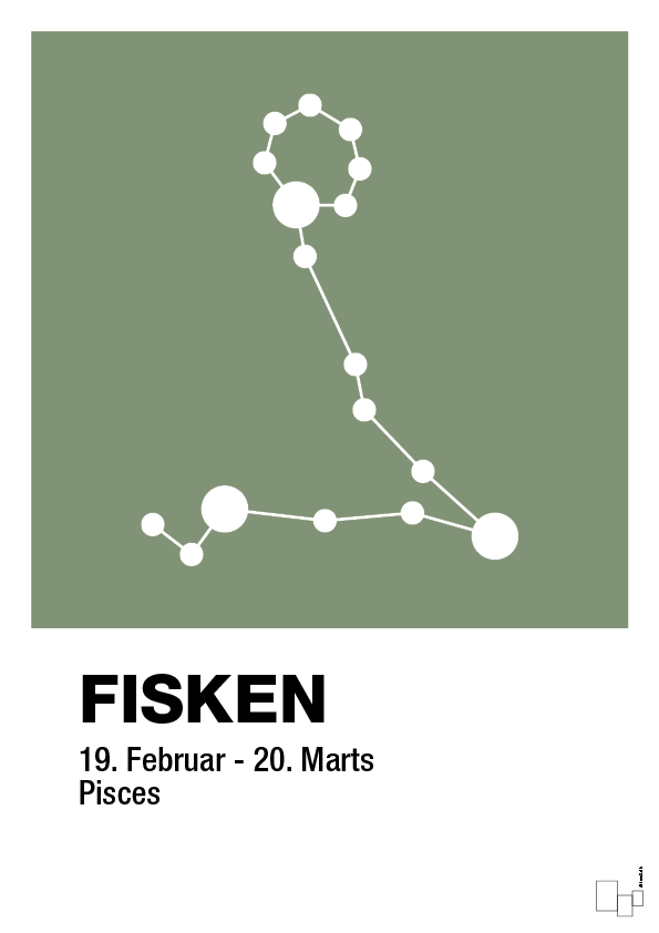 plakat: stjernebillede fisken - jade-Stjernetegn-A1two3