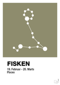 plakat: stjernebillede fisken - misty forrest-Stjernetegn-A1two3