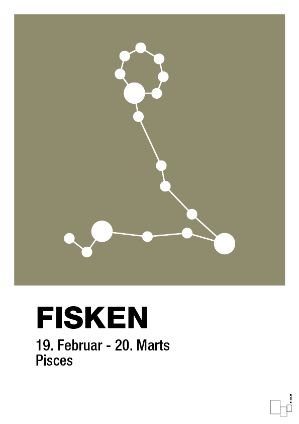 plakat: stjernebillede fisken - misty forrest-Stjernetegn-A1two3