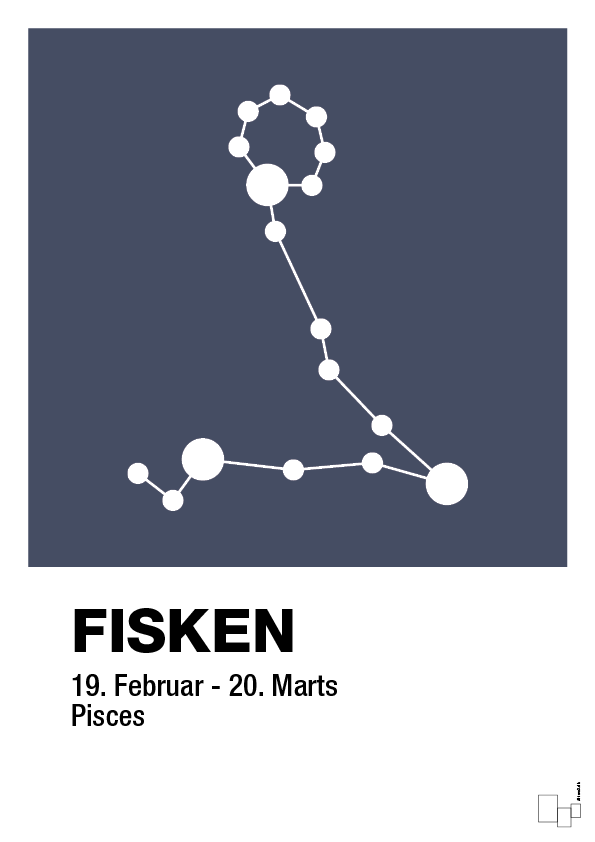 Stjernebillede fisken - petrol-Stjernetegn-A1two3