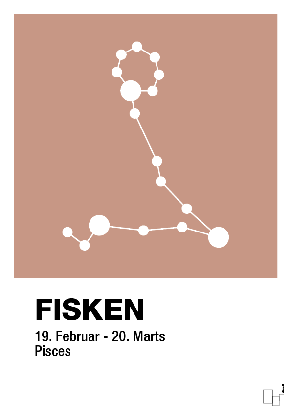 plakat: stjernebillede fisken - powder-Stjernetegn-A1two3