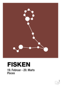 plakat: stjernebillede fisken - red pepper-Stjernetegn-A1two3