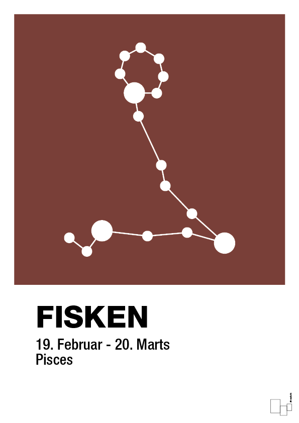 plakat: stjernebillede fisken - red pepper-Stjernetegn-A1two3