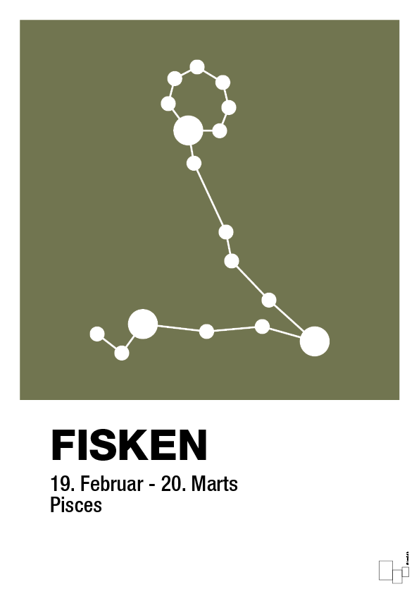 plakat: stjernebillede fisken - secret meadow-Stjernetegn-A1two3