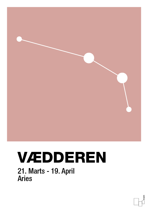 plakat: stjernebillede vædderen - bubble shell-Stjernetegn-A1two3