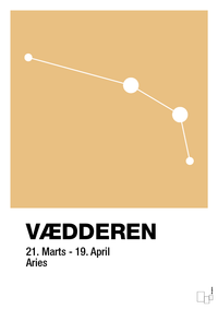 plakat: stjernebillede vædderen