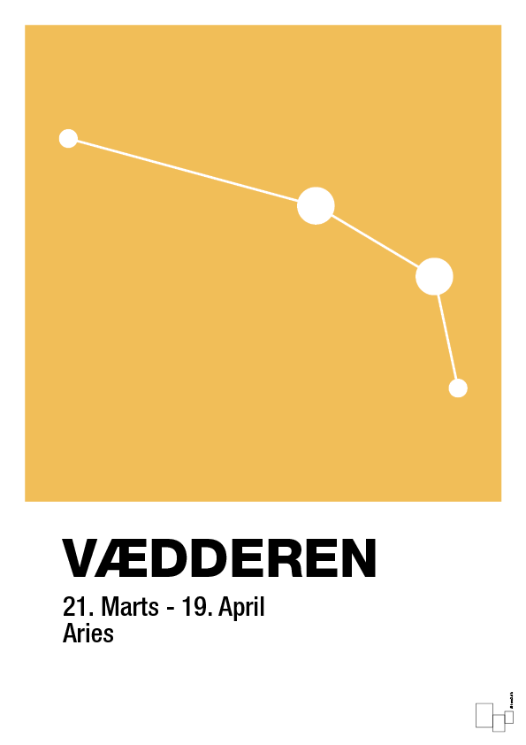 plakat: stjernebillede vædderen - honeycomb-Stjernetegn-A1two3