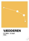 plakat: stjernebillede vædderen - honeycomb-Stjernetegn-A1two3