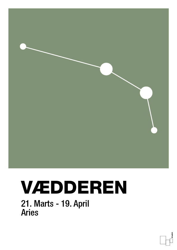 plakat: stjernebillede vædderen - jade-Stjernetegn-A1two3