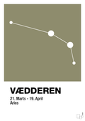 plakat: stjernebillede vædderen - misty forrest-Stjernetegn-A1two3