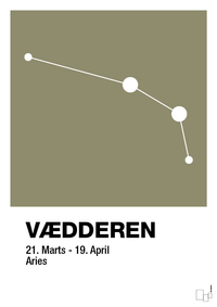 plakat: stjernebillede vædderen