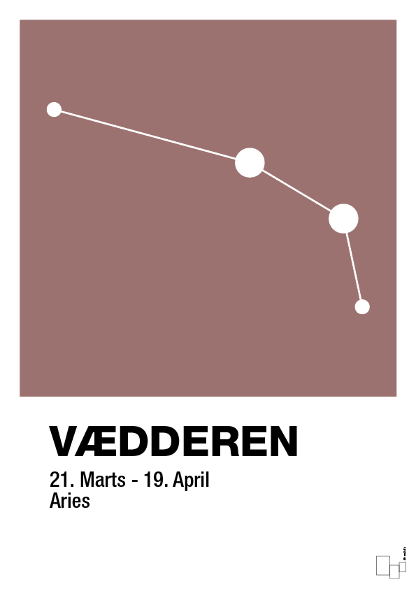 plakat: stjernebillede vædderen - plum-Stjernetegn-A1two3