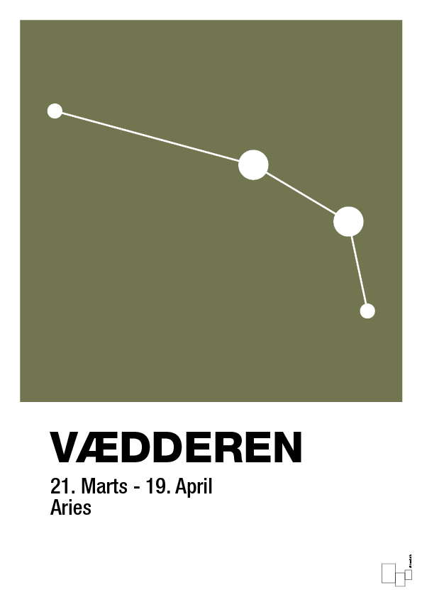 plakat: stjernebillede vædderen - secret meadow-Stjernetegn-A1two3