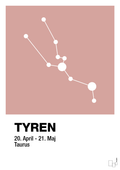 plakat: stjernebillede tyren - bubble shell-Stjernetegn-A1two3