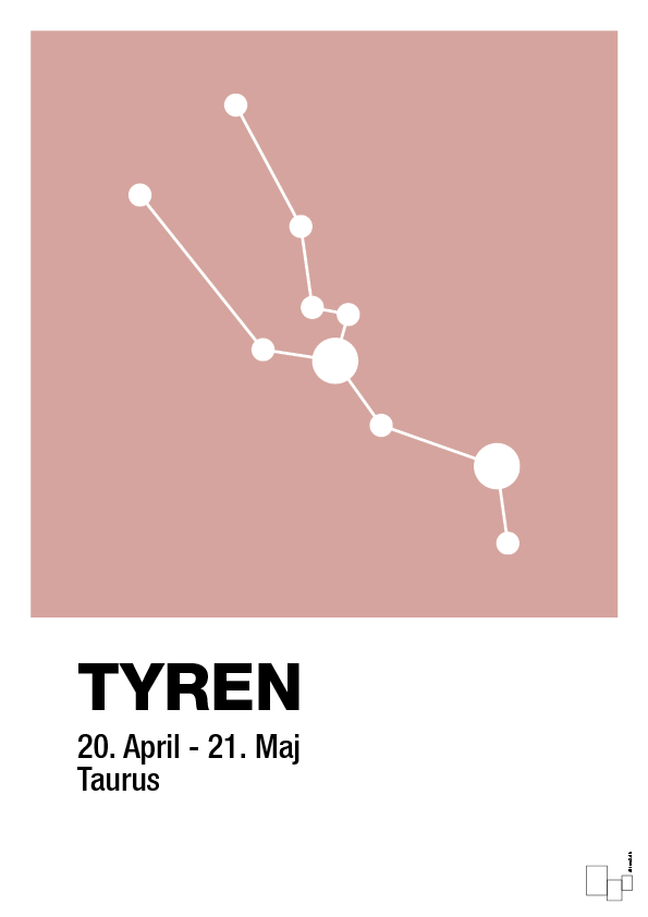 plakat: stjernebillede tyren - bubble shell-Stjernetegn-A1two3