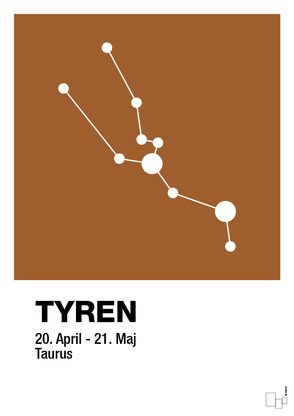 plakat: stjernebillede tyren - cognac-Stjernetegn-A1two3