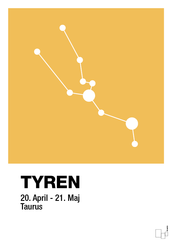 plakat: stjernebillede tyren - honeycomb-Stjernetegn-A1two3