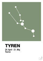 plakat: stjernebillede tyren - jade-Stjernetegn-A1two3