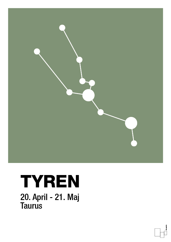 plakat: stjernebillede tyren - jade-Stjernetegn-A1two3