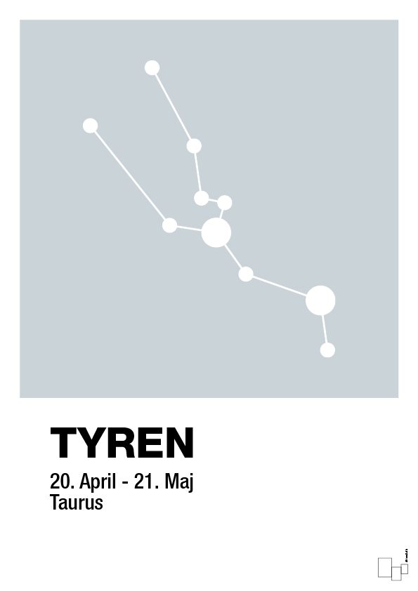 plakat: stjernebillede tyren - light drizzle-Stjernetegn-A1two3