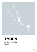 plakat: stjernebillede tyren - light drizzle-Stjernetegn-A1two3