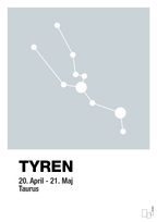 plakat: stjernebillede tyren - light drizzle-Stjernetegn-A1two3