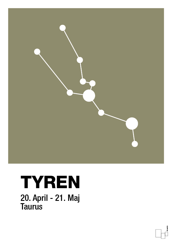 plakat: stjernebillede tyren - misty forrest-Stjernetegn-A1two3