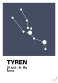 Stjernebillede tyren - petrol-Stjernetegn-A1two3