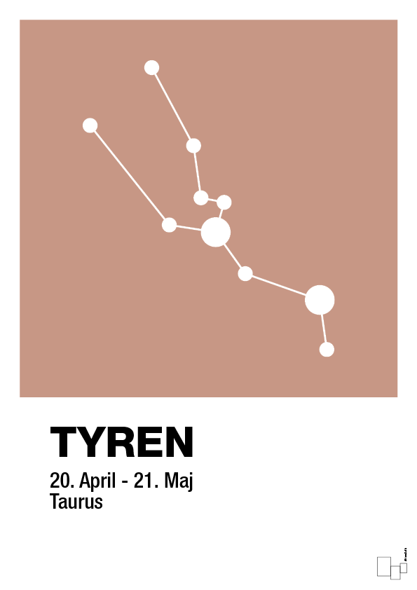 plakat: stjernebillede tyren - powder-Stjernetegn-A1two3