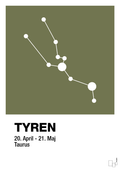 plakat: stjernebillede tyren - secret meadow-Stjernetegn-A1two3